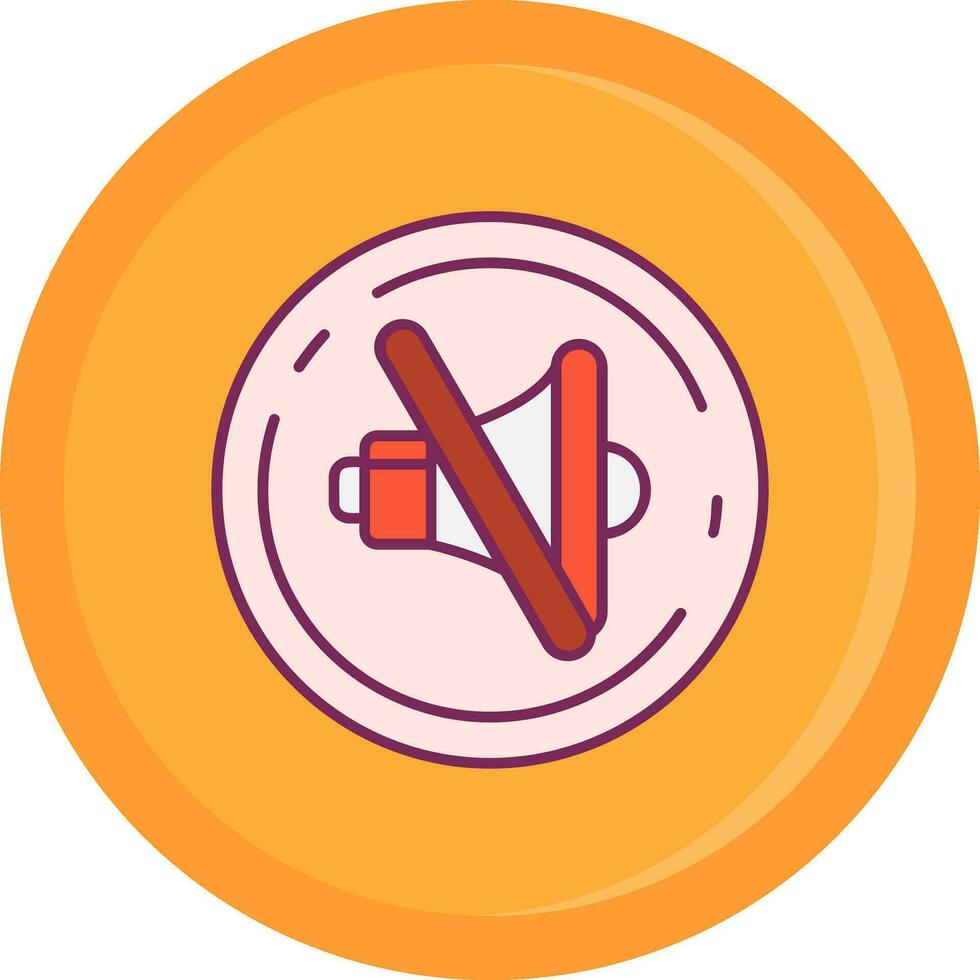 Mute Line Filled Icon vector