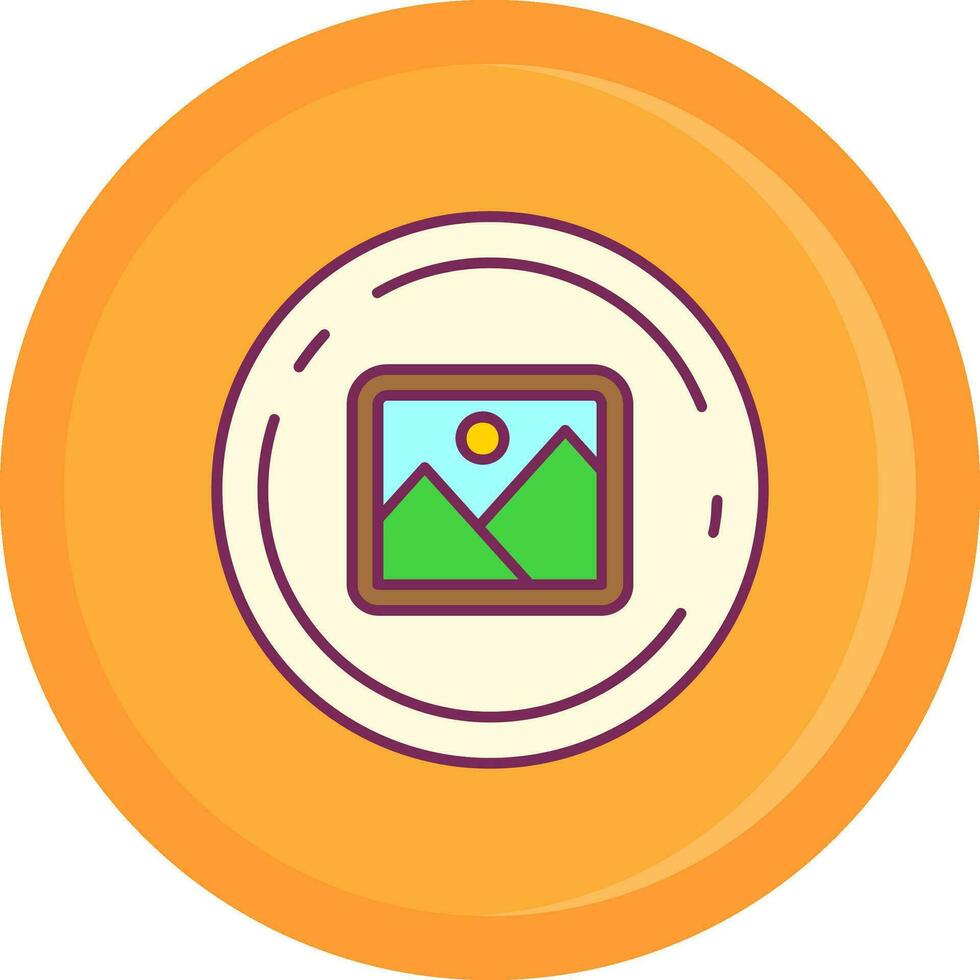 Image Line Filled Icon vector