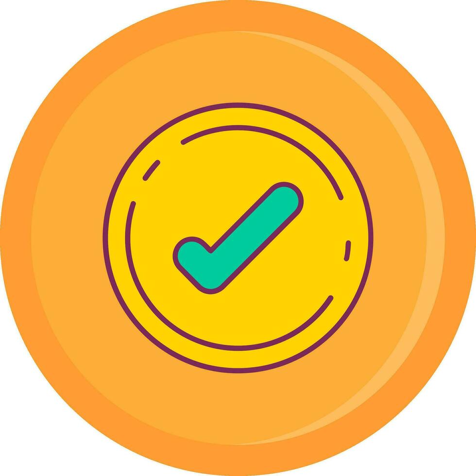 Accept Line Filled Icon vector