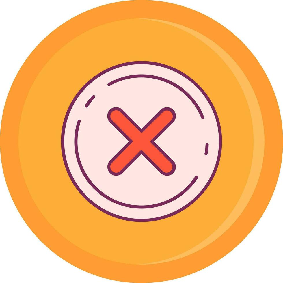 cancelar línea lleno icono vector