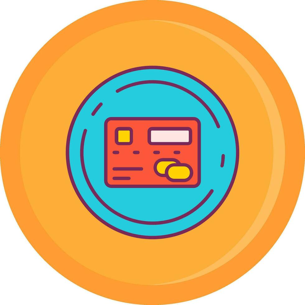 Pay Line Filled Icon vector