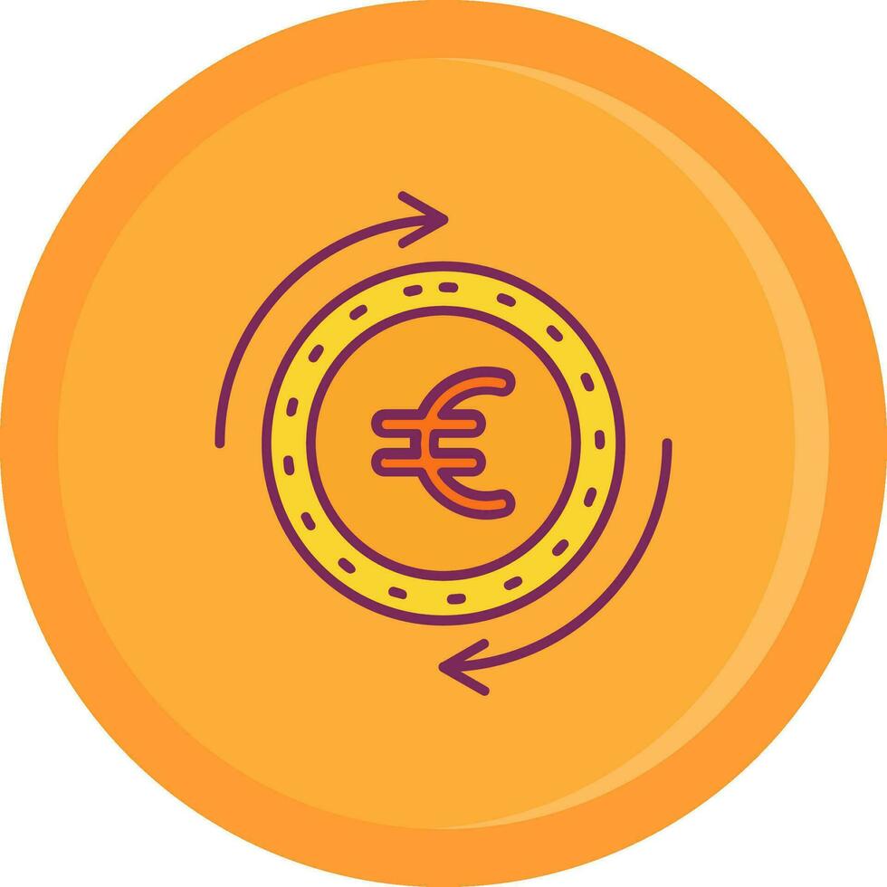 Euro Line Filled Icon vector