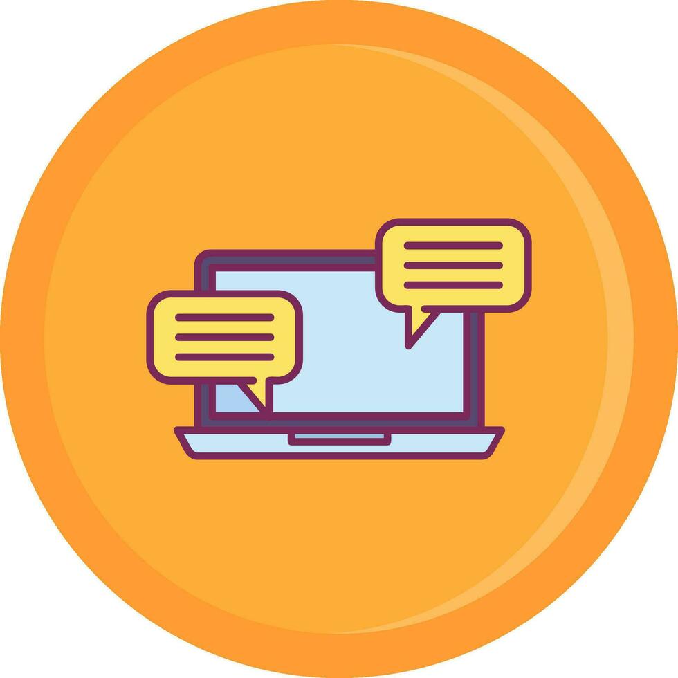 Chatting Line Filled Icon vector