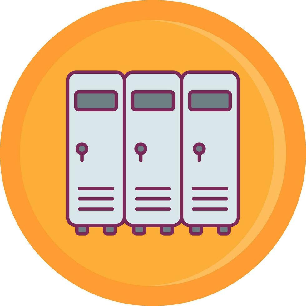 Lockers Line Filled Icon vector