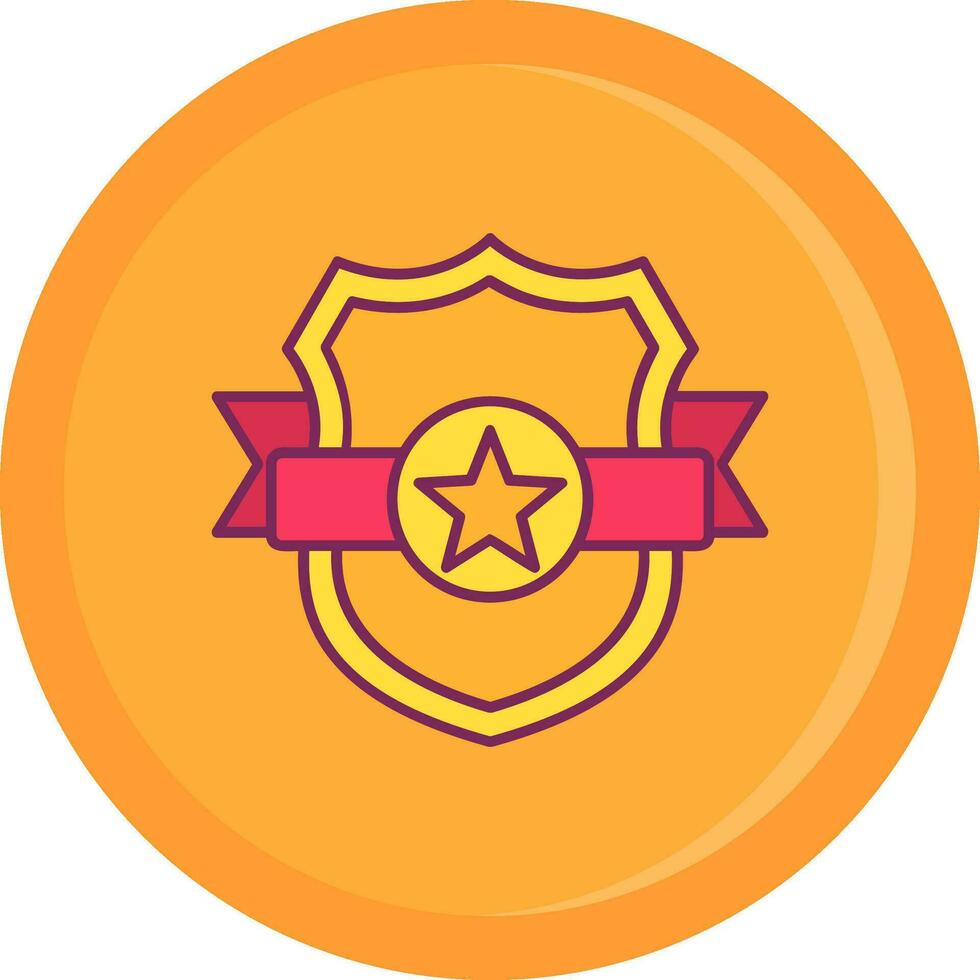 icono lleno de línea de escudo vector