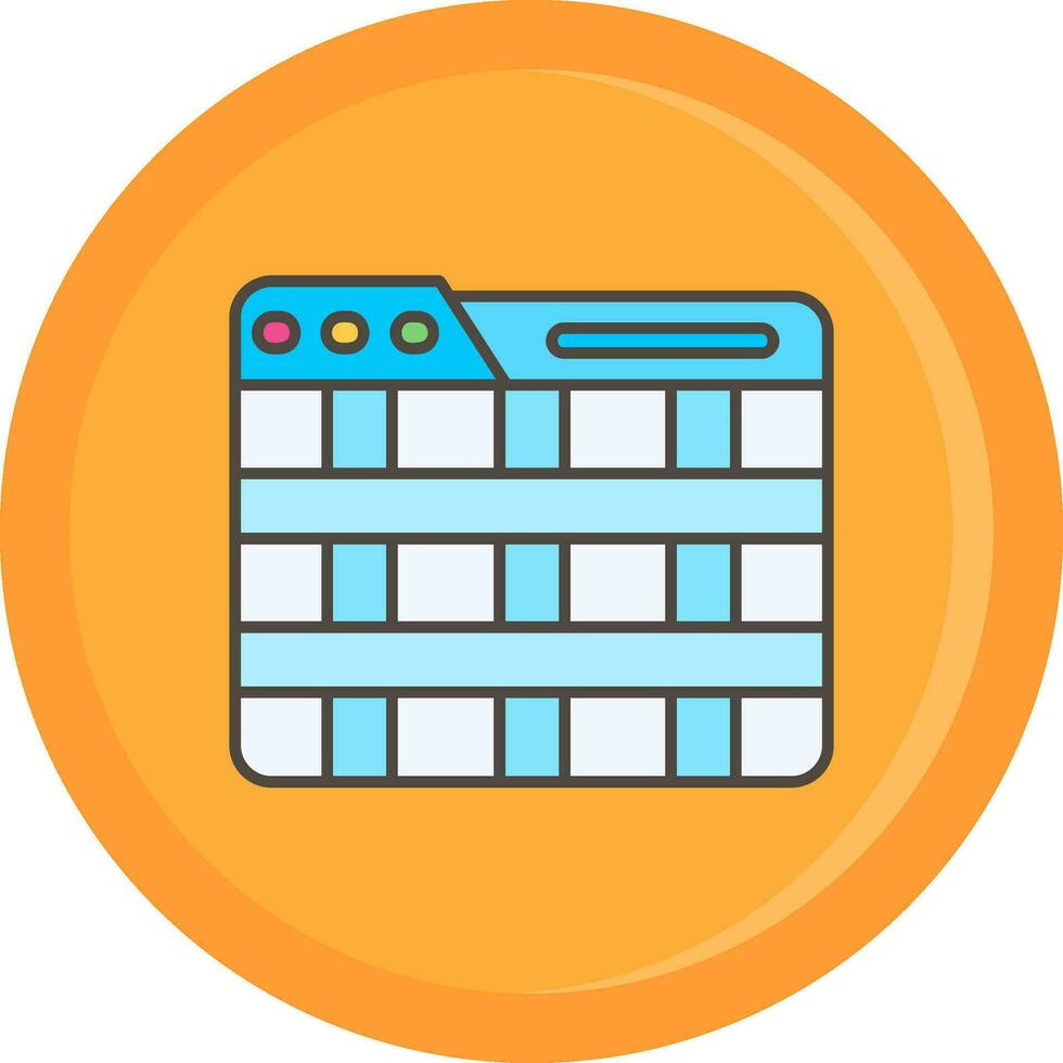 Grid Line Filled Icon vector