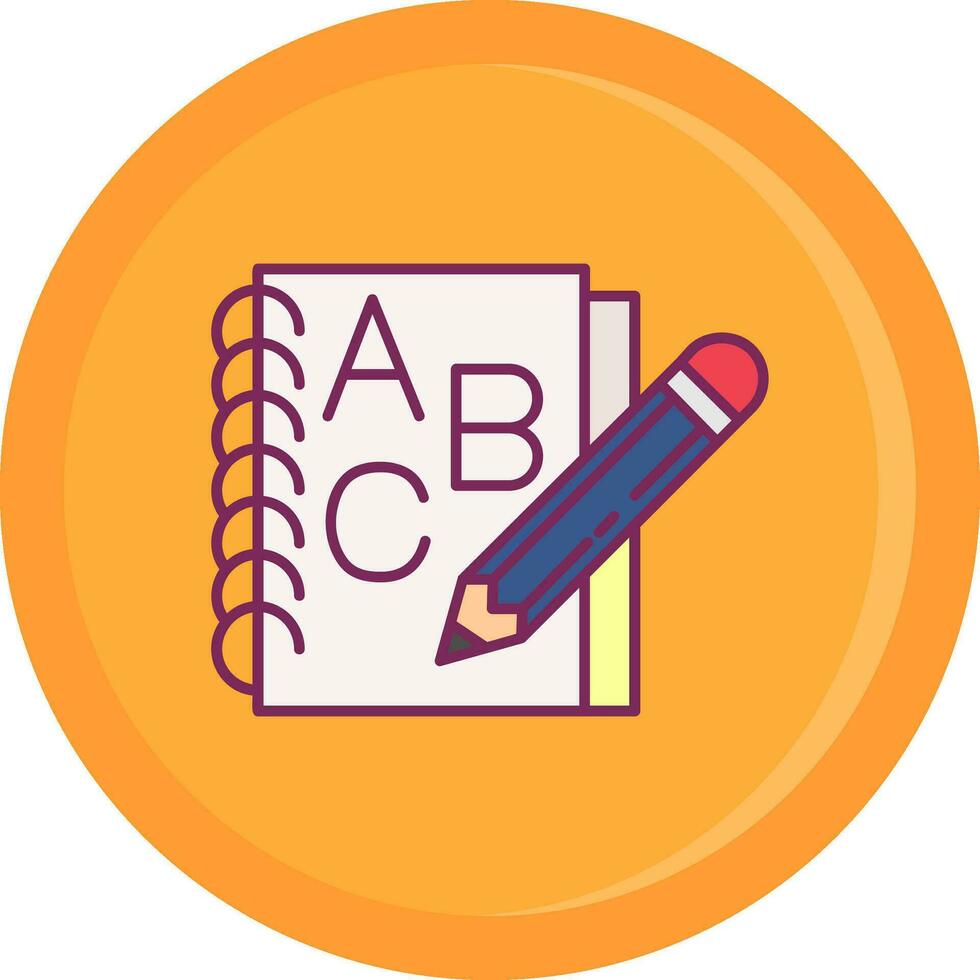 Notebook Line Filled Icon vector