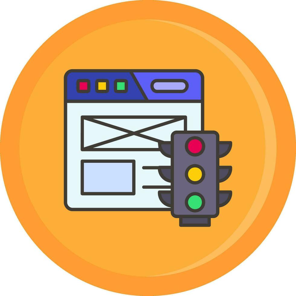 Web traffic Line Filled Icon vector