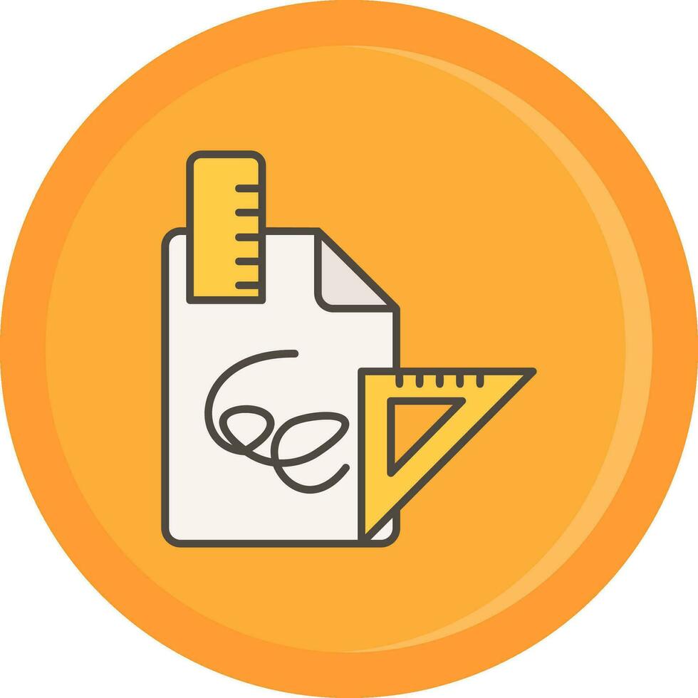 Drafts Line Filled Icon vector