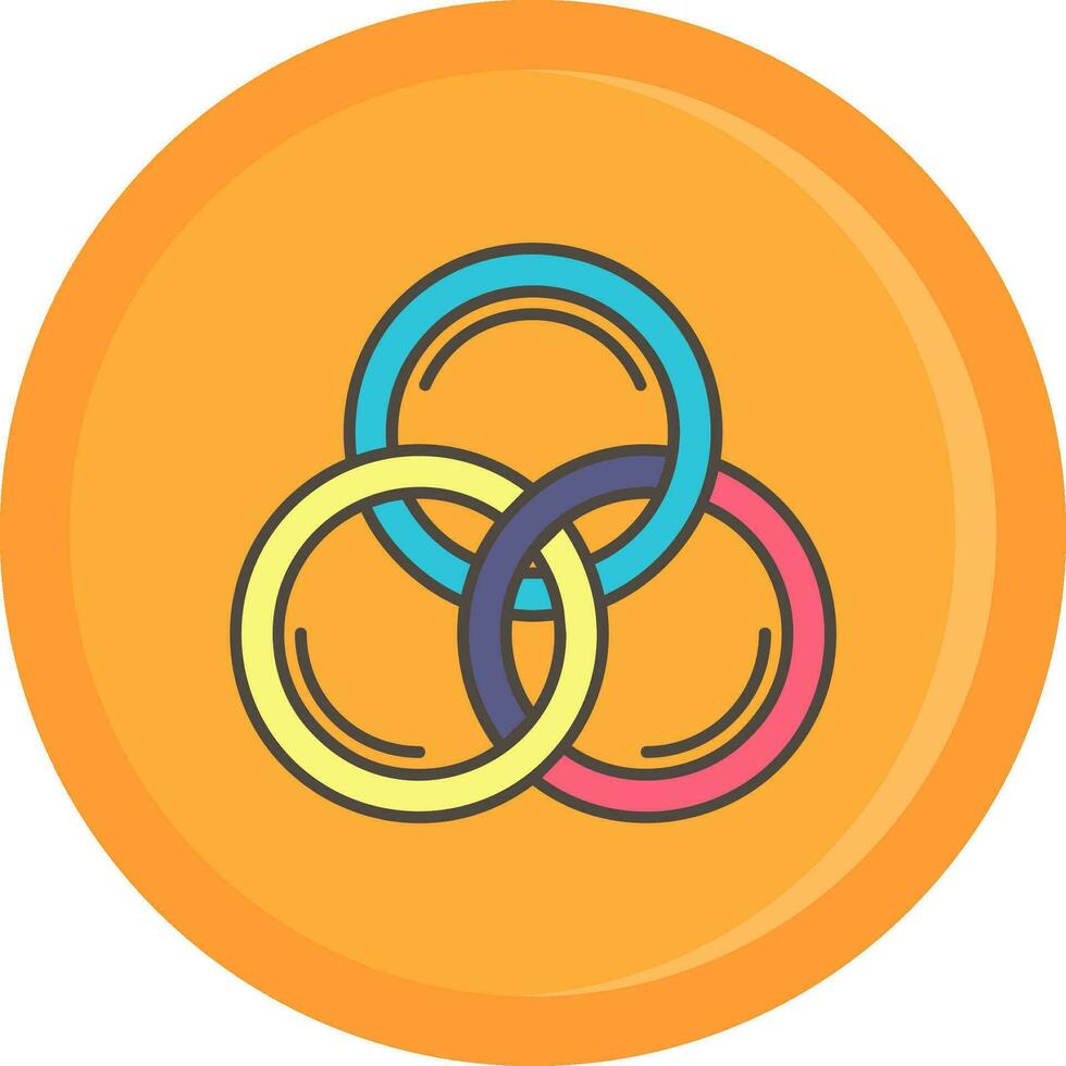 Cmyk Line Filled Icon vector
