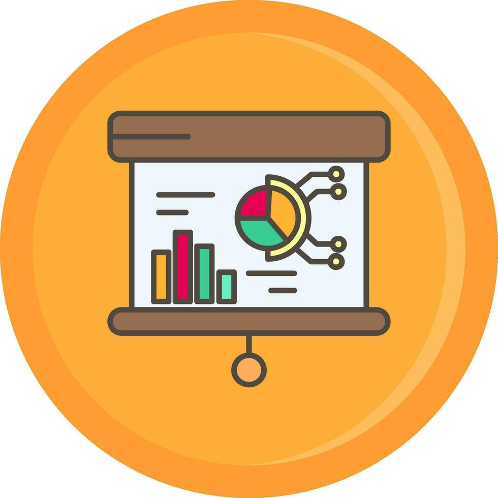 Presentation Line Filled Icon vector