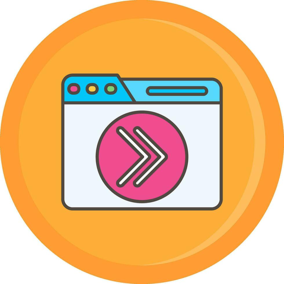 Next Line Filled Icon vector