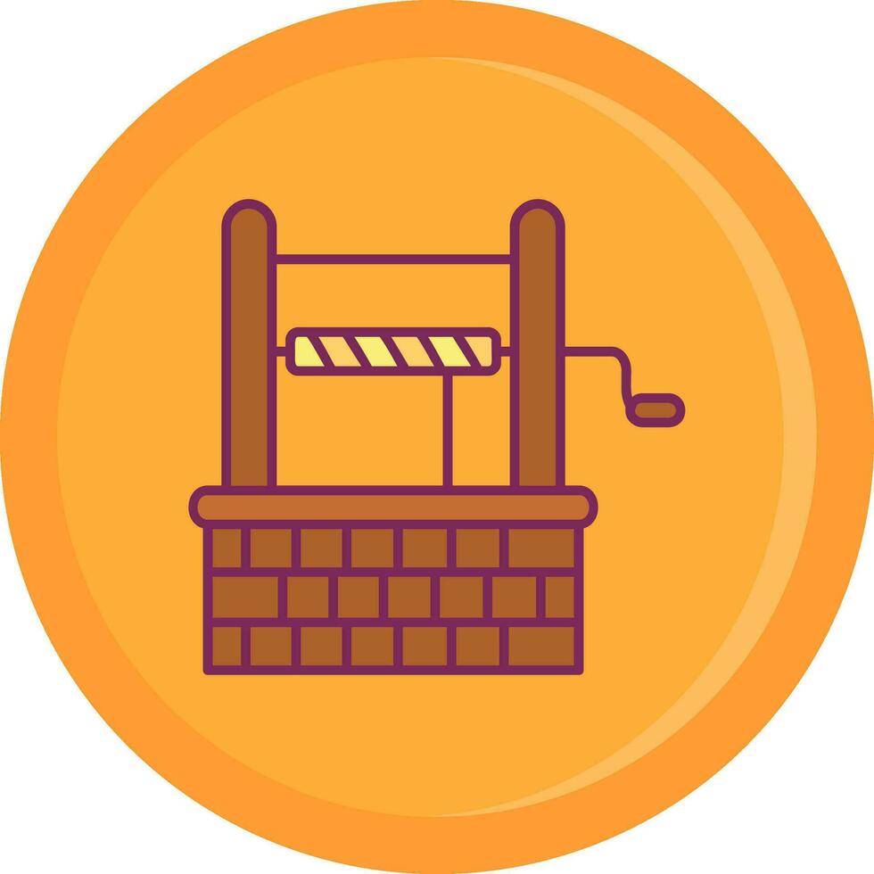 Well Line Filled Icon vector
