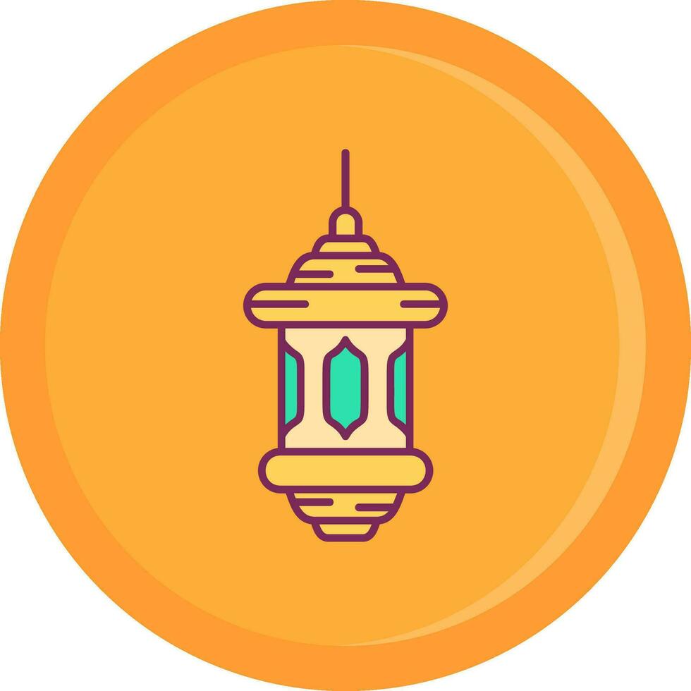 Lantern Line Filled Icon vector