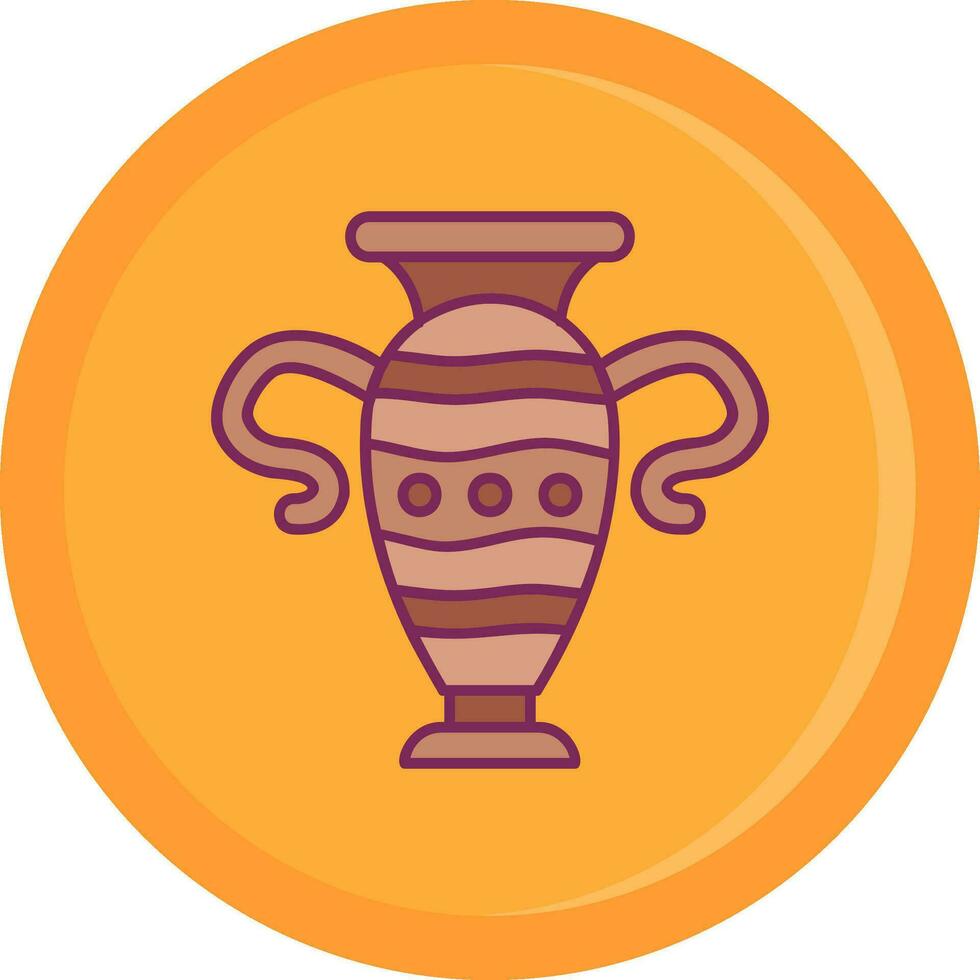 florero línea lleno icono vector