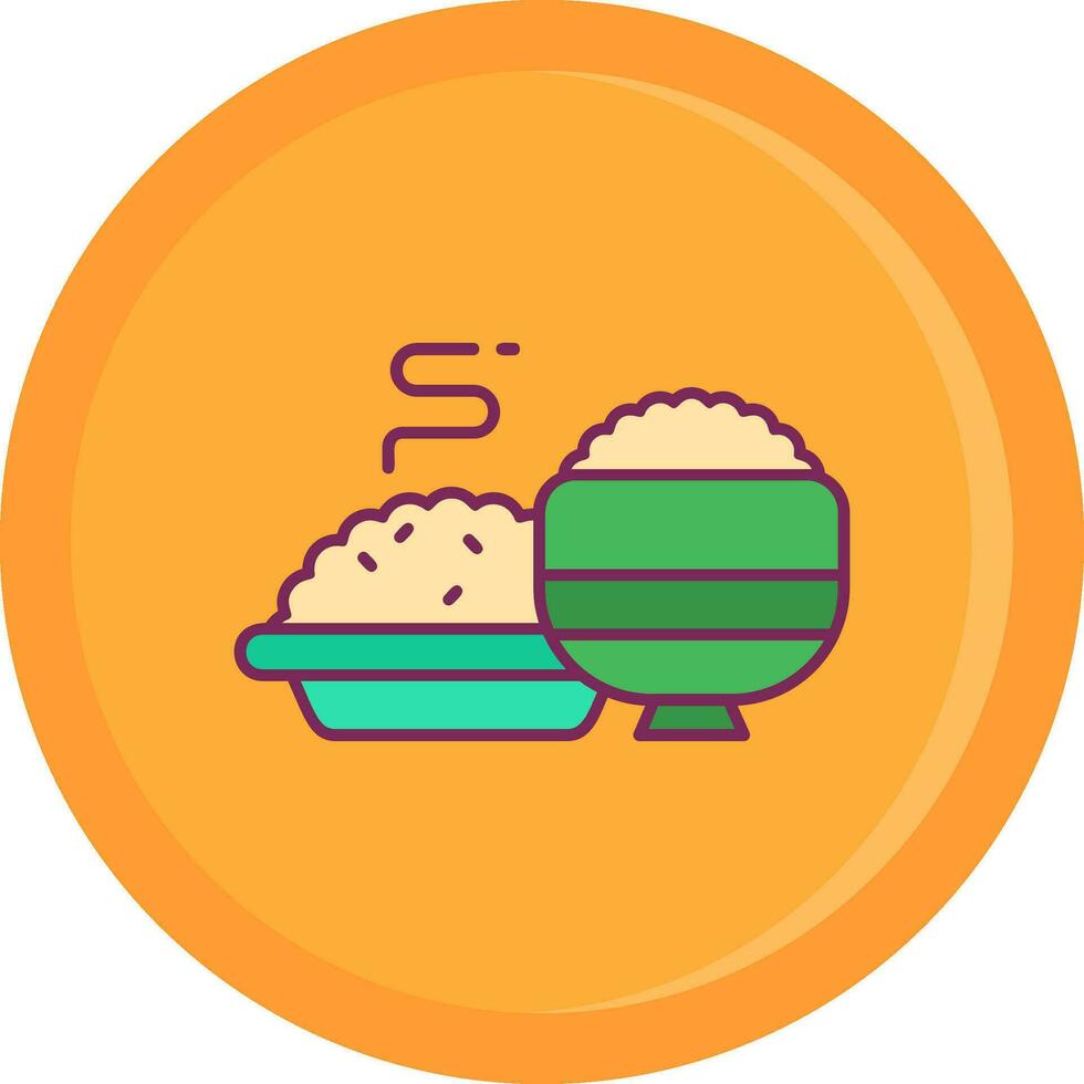 comida línea lleno icono vector