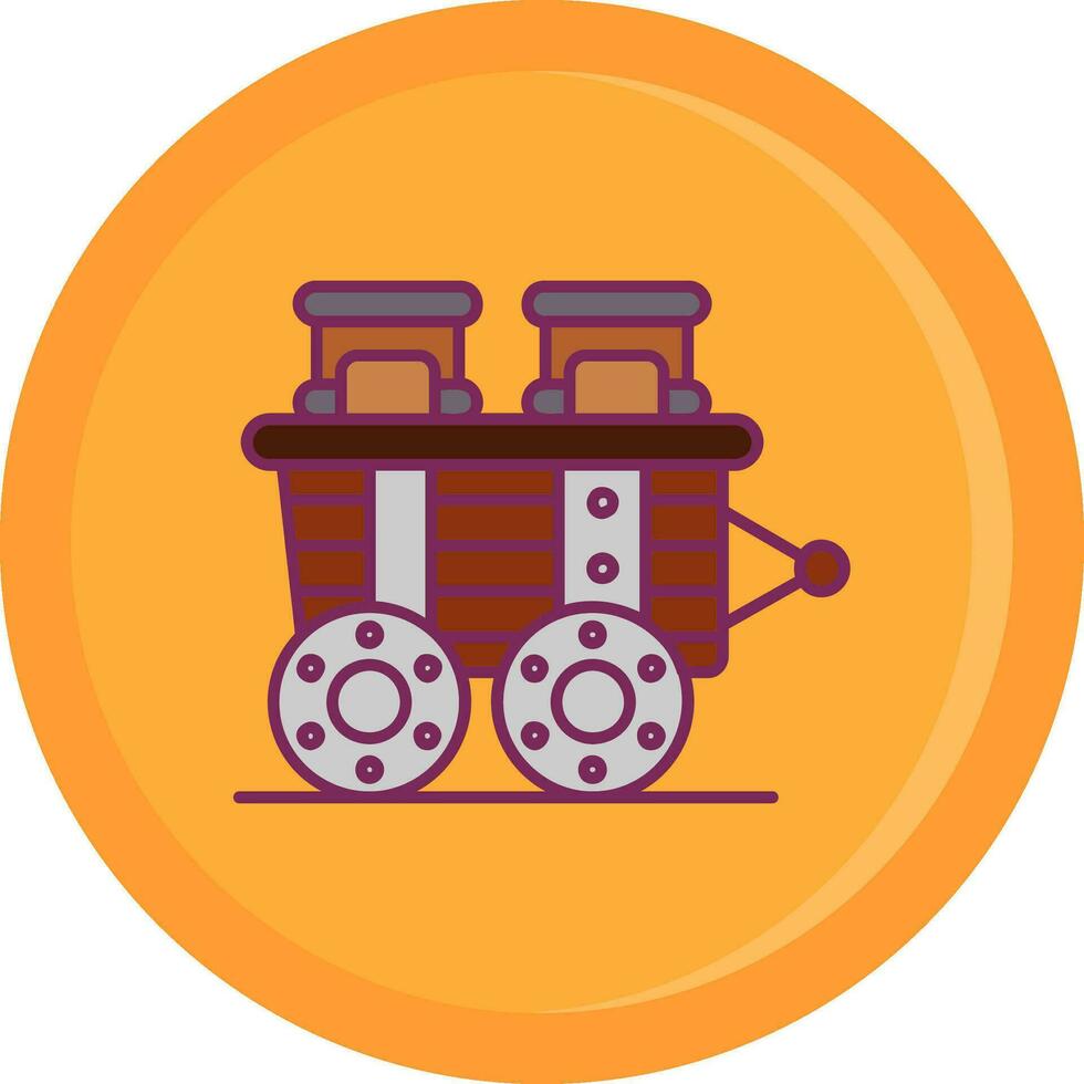 Cart Line Filled Icon vector