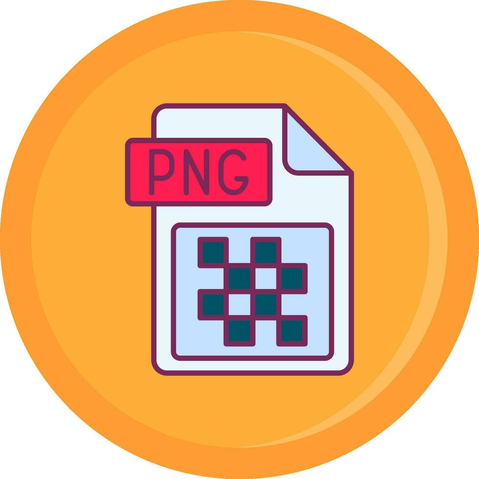 Png file format Line Filled Icon vector