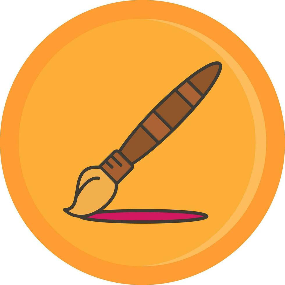 Paint brush Line Filled Icon vector