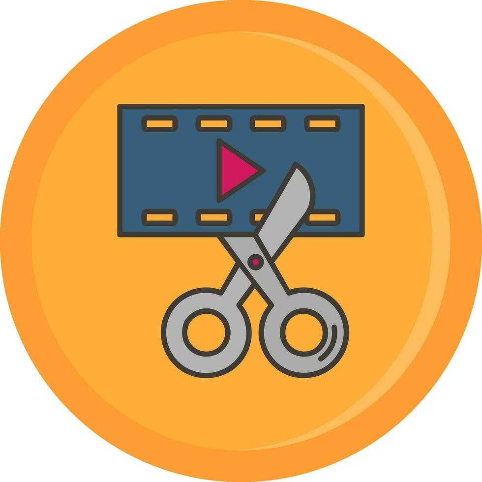 Video editor Line Filled Icon vector