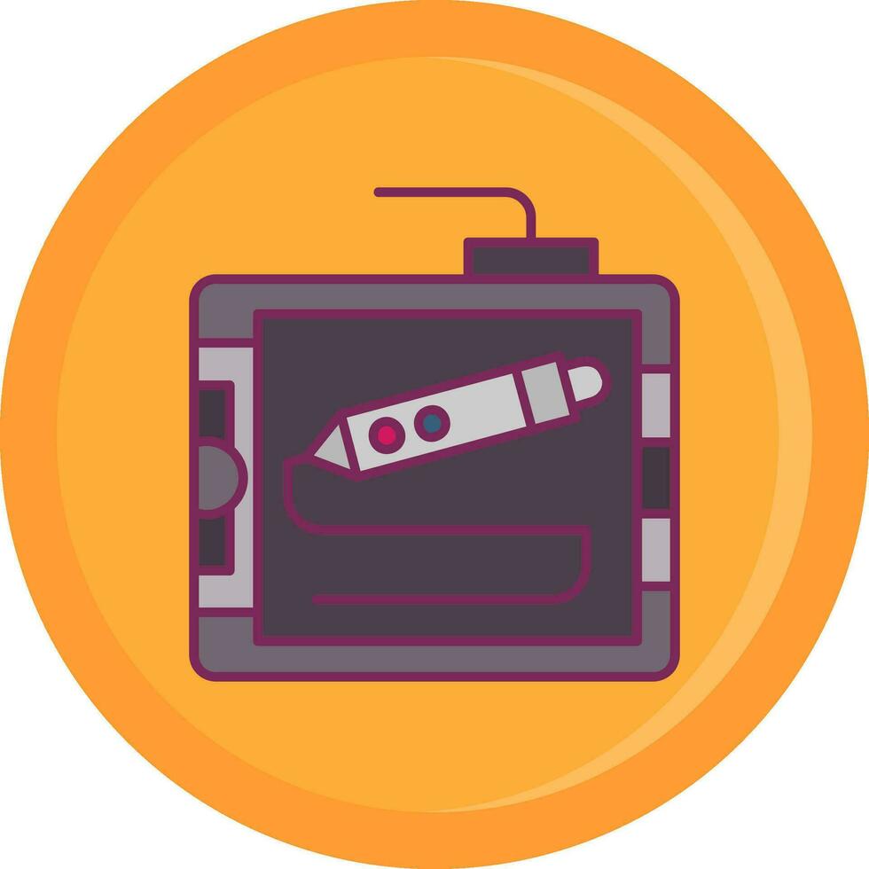 Drawing tablet Line Filled Icon vector