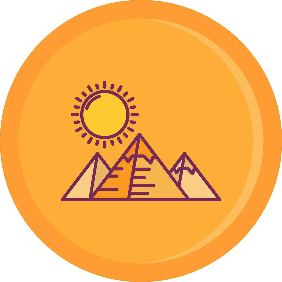 pyramids Line Filled Icon vector