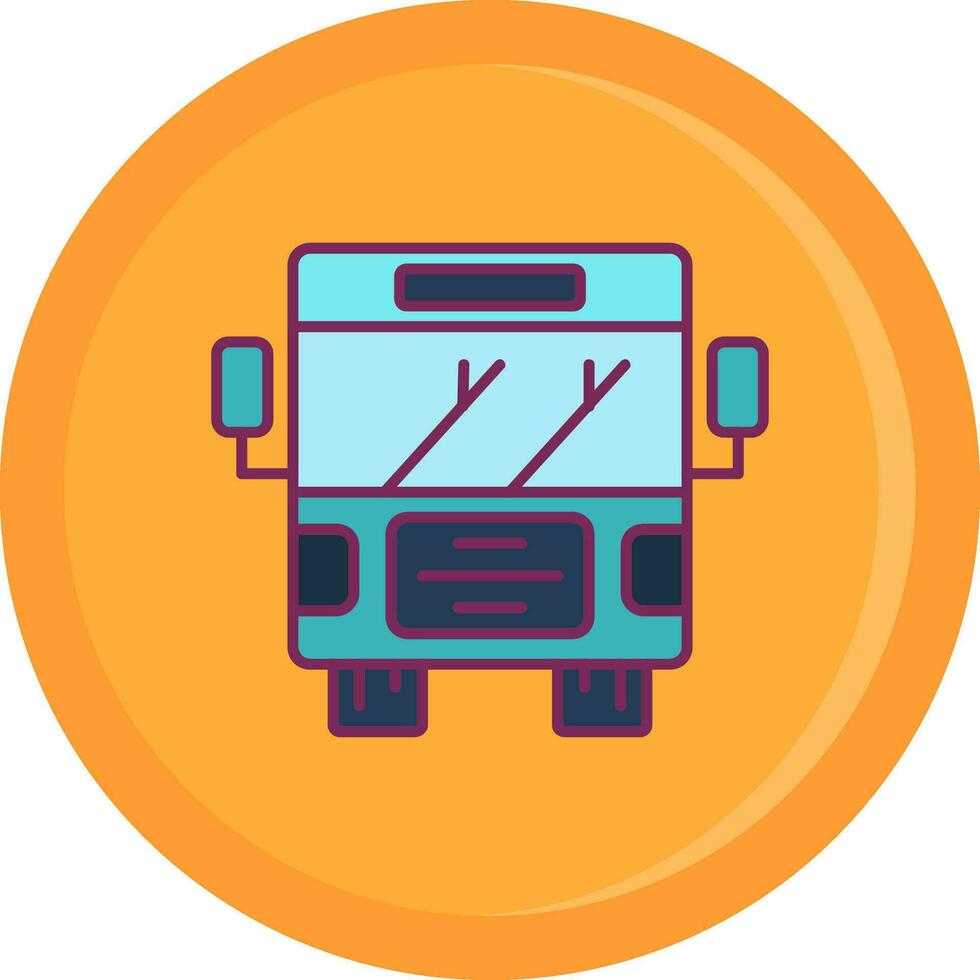 Bus Line Filled Icon vector