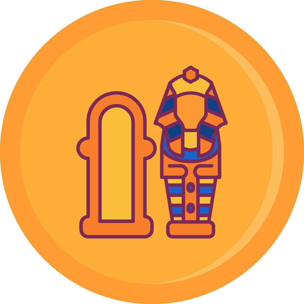 Sarcophagus Line Filled Icon vector