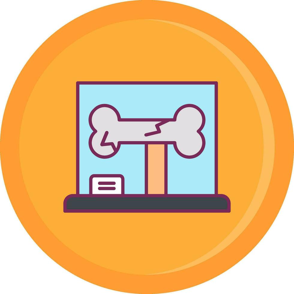 Bone Line Filled Icon vector