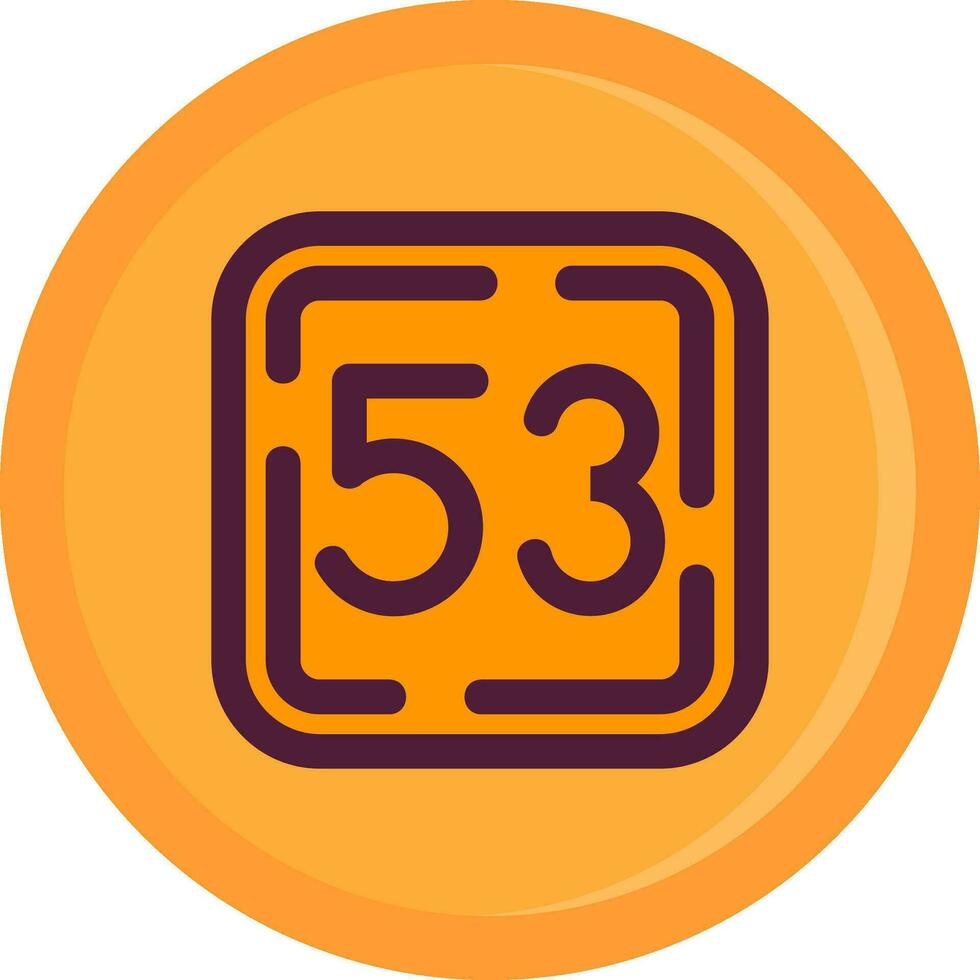 Fifty Three Line Filled Icon vector