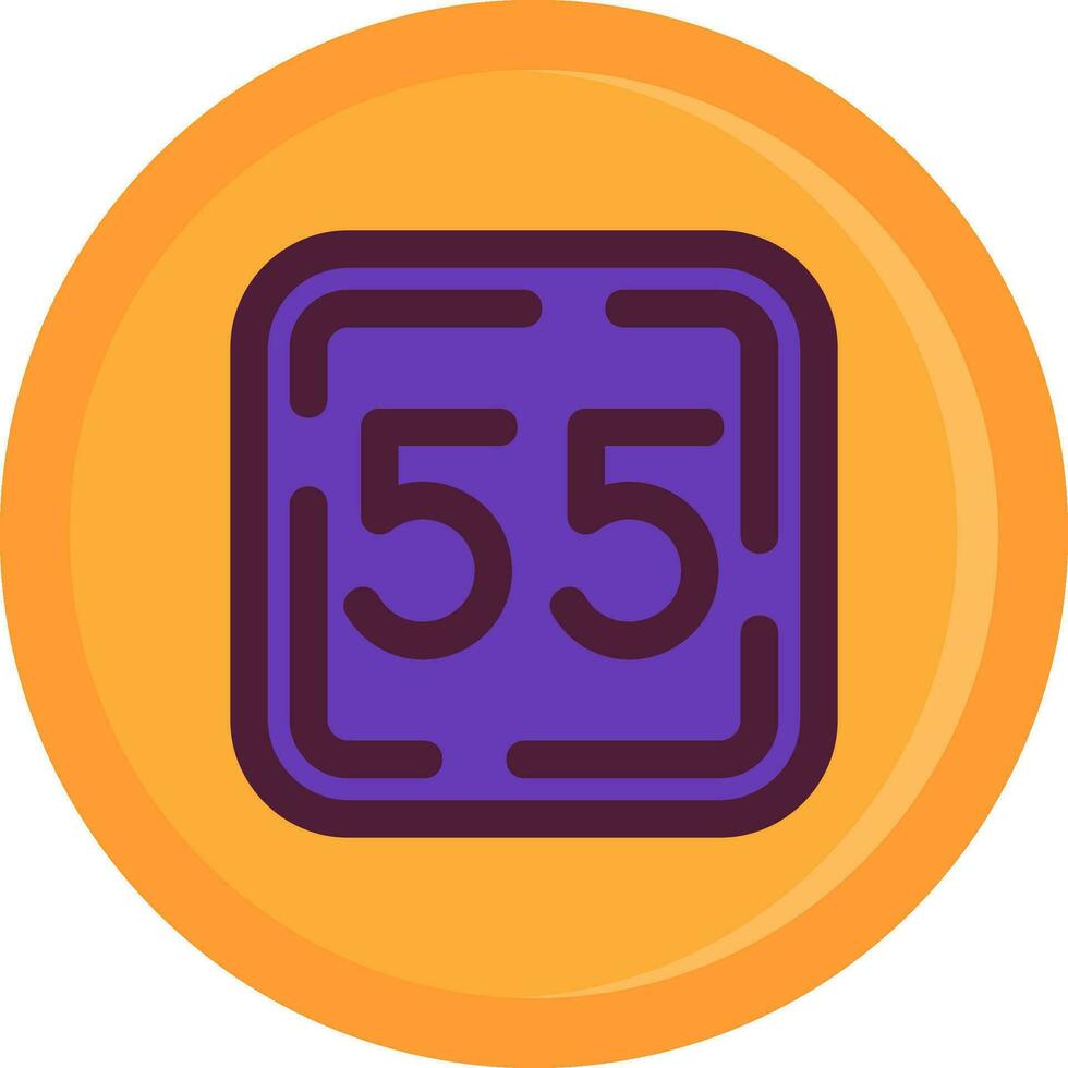 Fifty Five Line Filled Icon vector