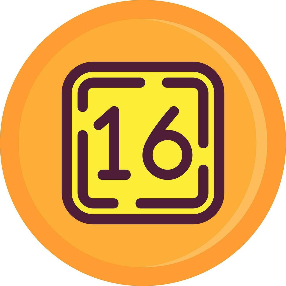 Sixteen Line Filled Icon vector