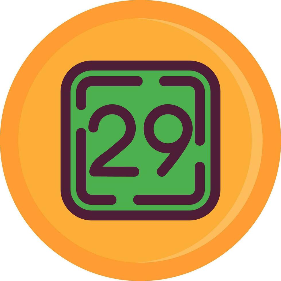 Twenty Nine Line Filled Icon vector