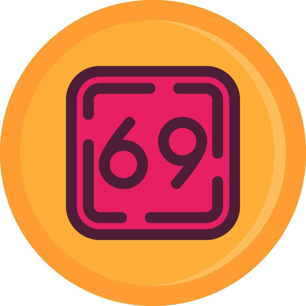 Sixty Nine Line Filled Icon vector