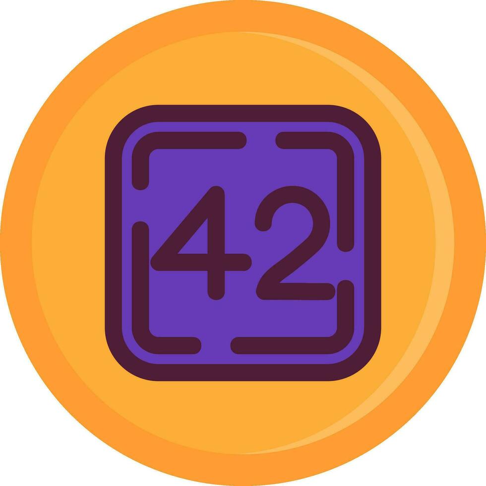 Forty Two Line Filled Icon vector