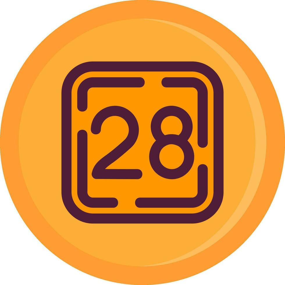 Twenty Eight Line Filled Icon vector