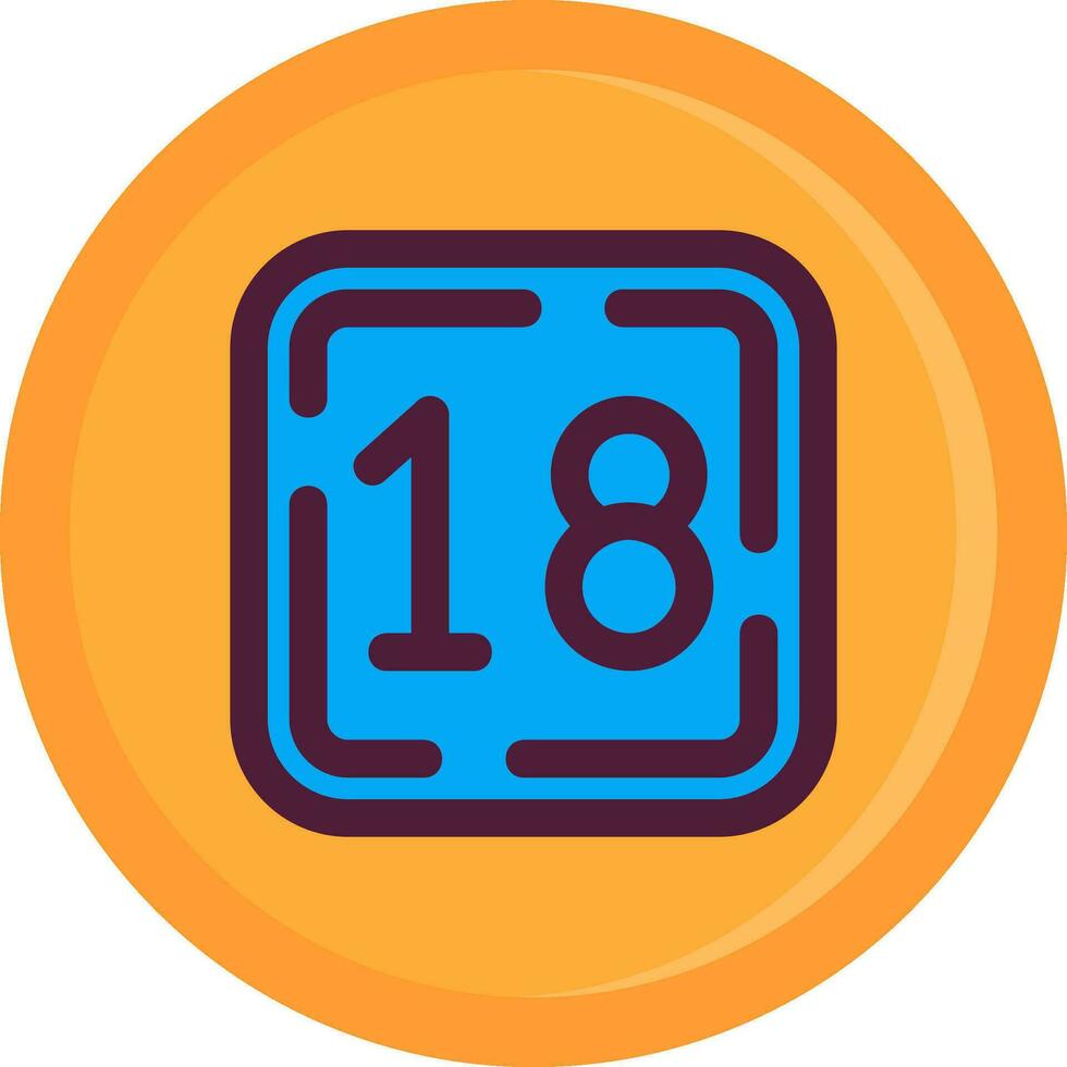 Eighteen Line Filled Icon vector