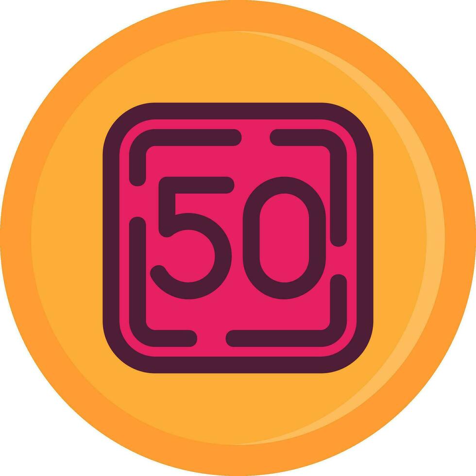 Fifty Line Filled Icon vector