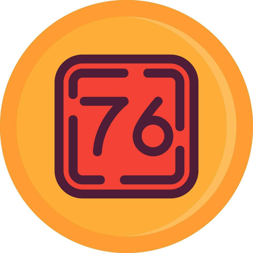 Seventy Six Line Filled Icon vector