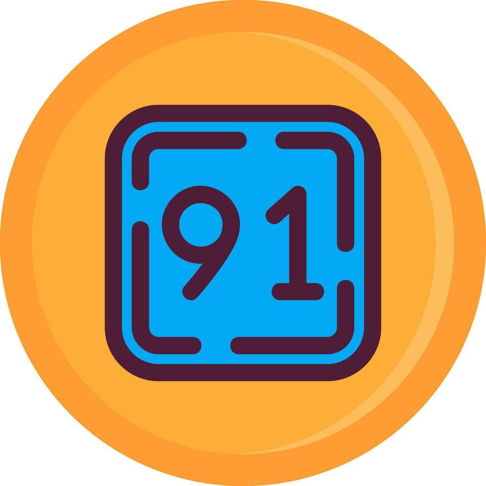 Ninety One Line Filled Icon vector