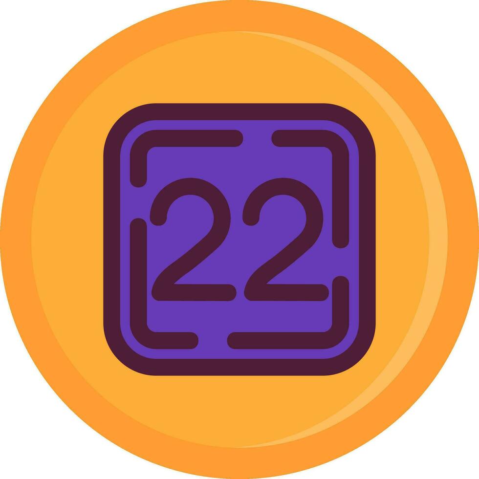 Twenty Two Line Filled Icon vector