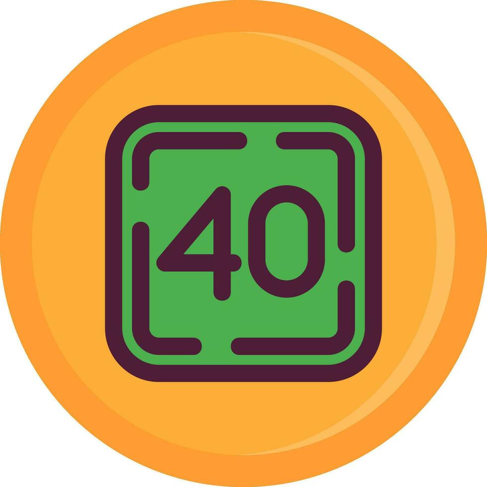 Forty Line Filled Icon vector