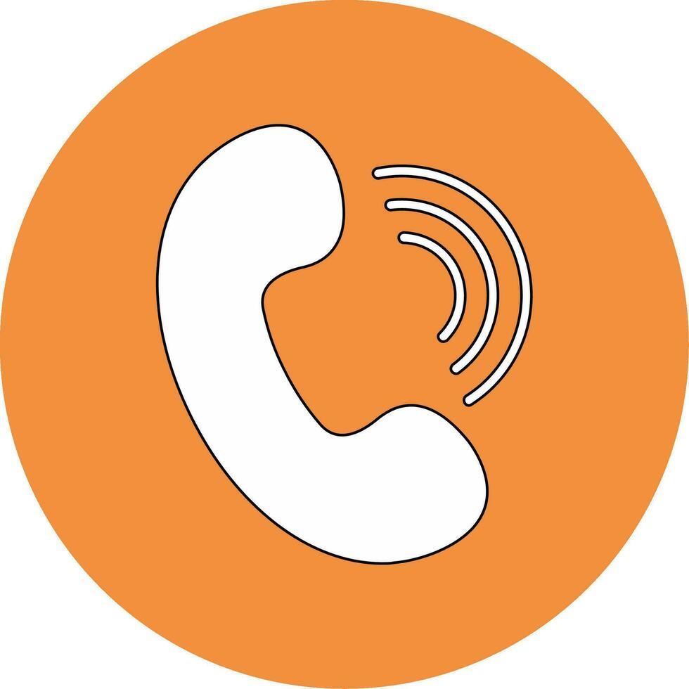 icono de vector de llamada telefónica