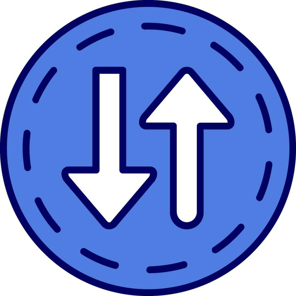 Two Way Street Vector Icon