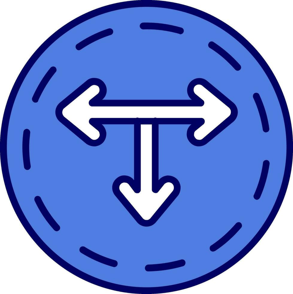 T Junction Vector Icon