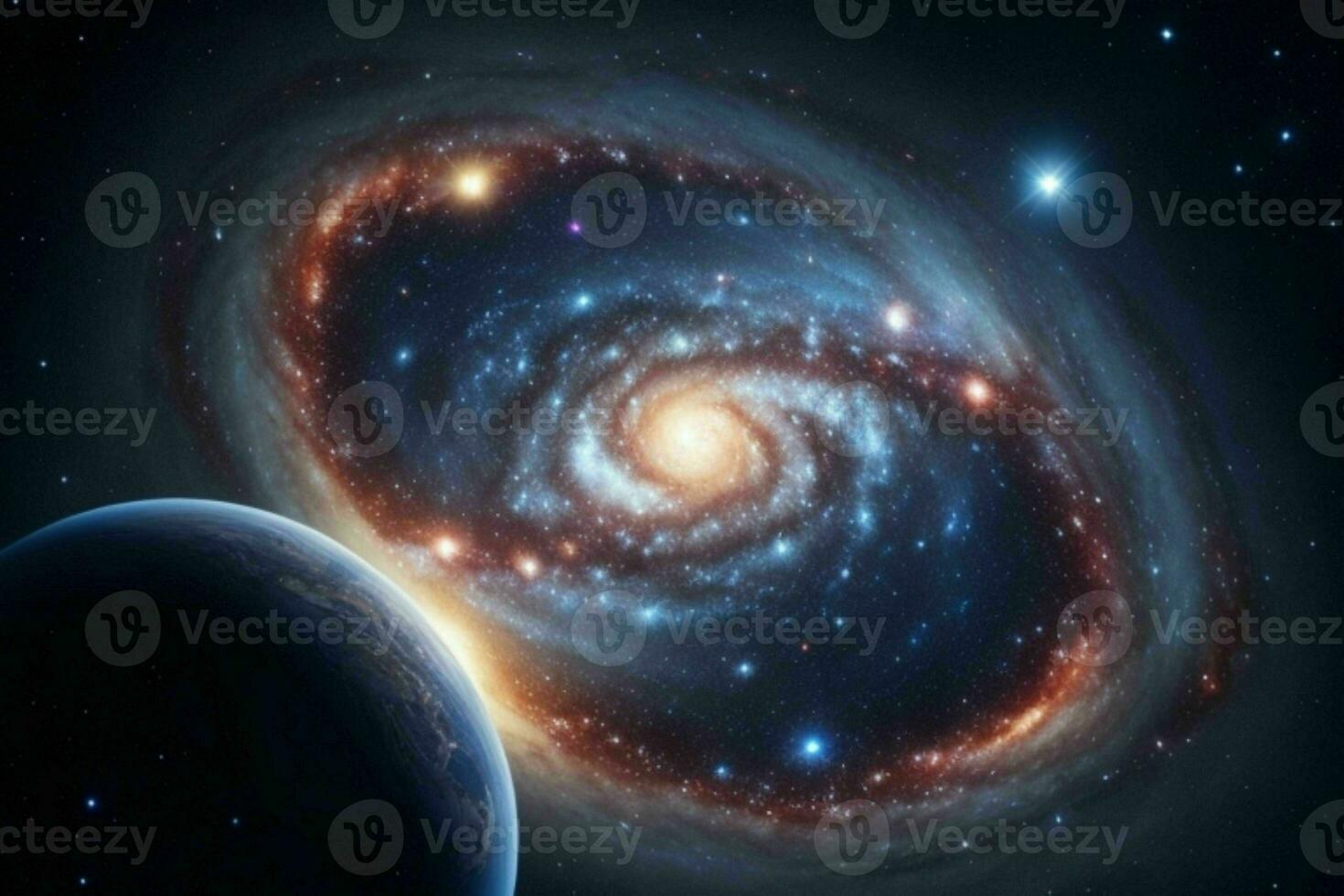 AI generated Universe with stars and galaxies background. Pro Photo