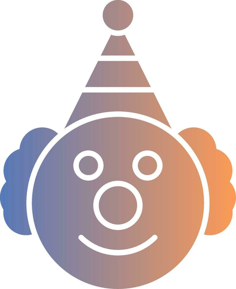 Clown Gradient Icon vector