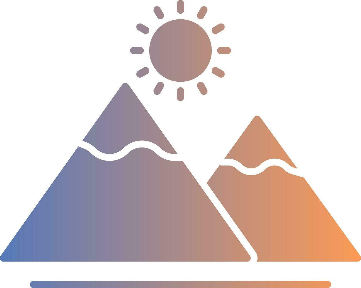 Mountain Gradient Icon vector