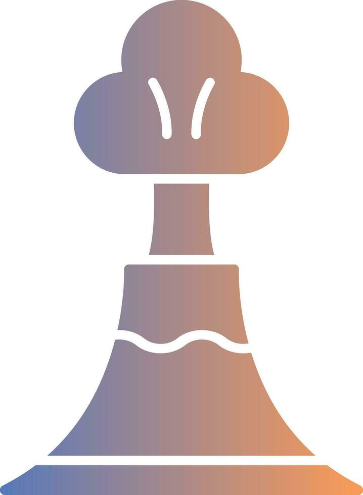 Volcano Gradient Icon vector