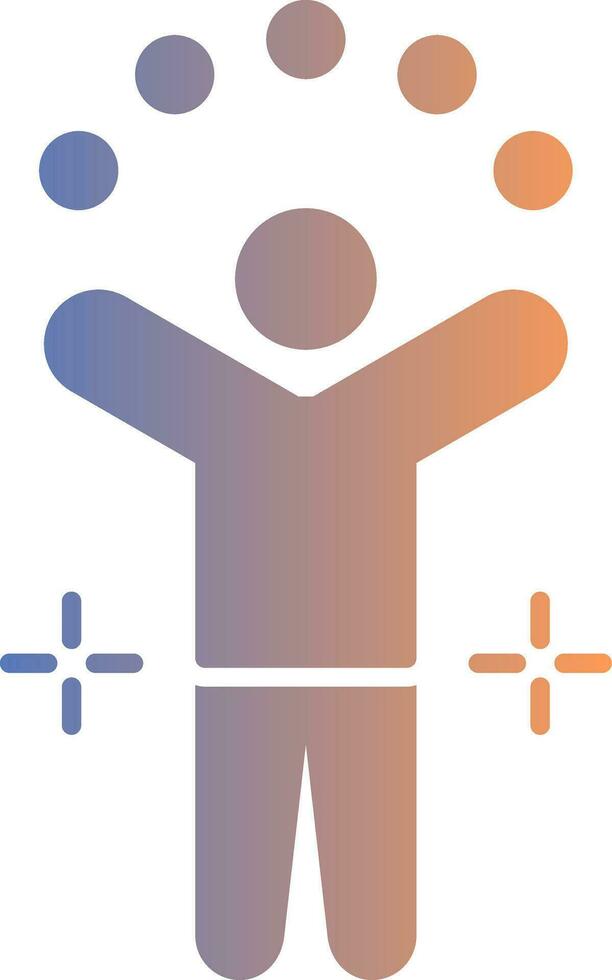 Juggling Ball Gradient Icon vector